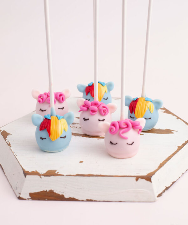 cake pop unicorn trang trí tiệc sinh nhật