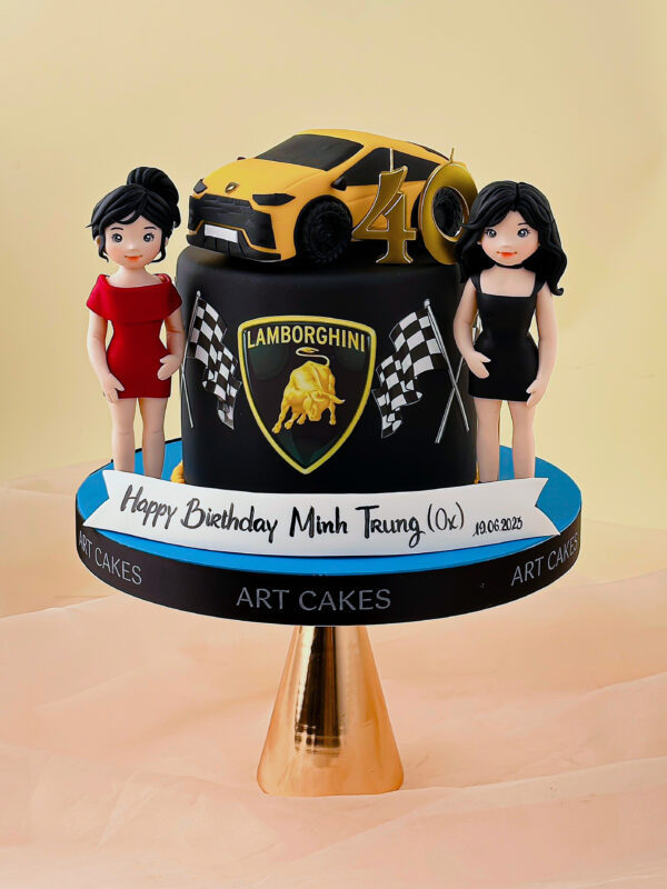 Bánh sinh nhật tạo hình xe hơi Lamborghini